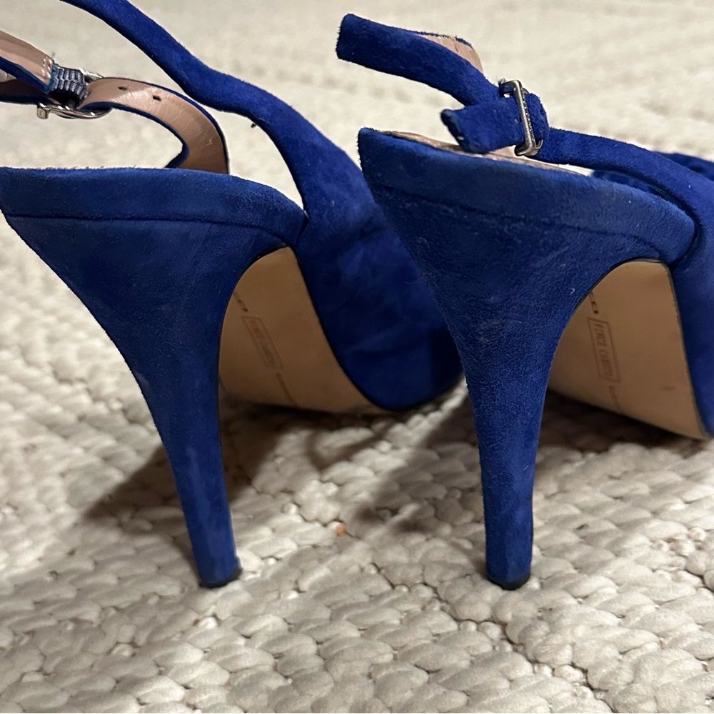 Vince Camuto Royal Blue Peep-Toe Heels - Picture 6 of 9